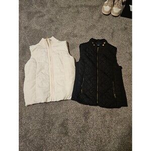 2 Puffer Vests White Michael Kors, Black Zenana Outfitters Size Small Women's